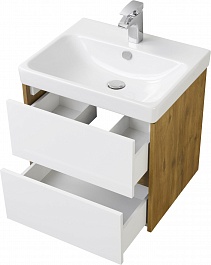 Акватон Мебель для ванной Сканди 70 дуб рустикальный, белая – фотография-6
